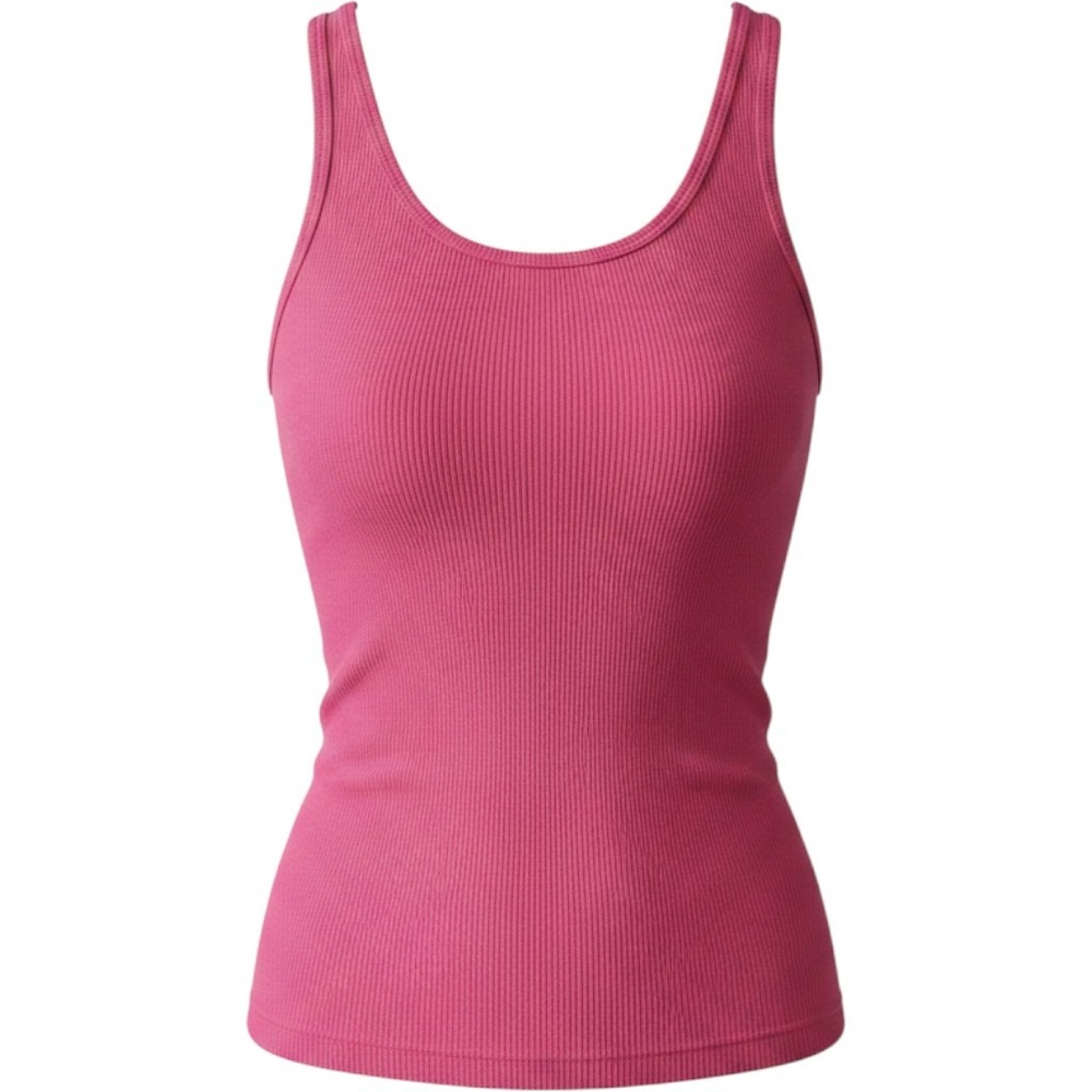 Mossimo Supply Co Hot Pink Ribbed Tank Top Scoop Neck Sleeveless Camisole Small